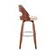 Armen Living Julius 30" Cream Faux Leather and Walnut Wood Bar Stool LCJUBAWACR30 - alternate 7